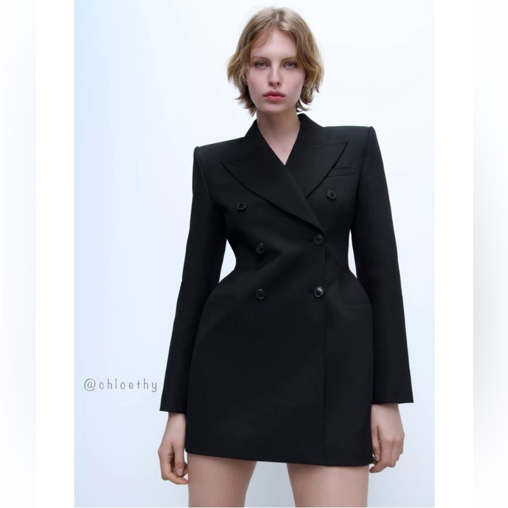NWT Zara Collection Double Breasted Blazer Dress